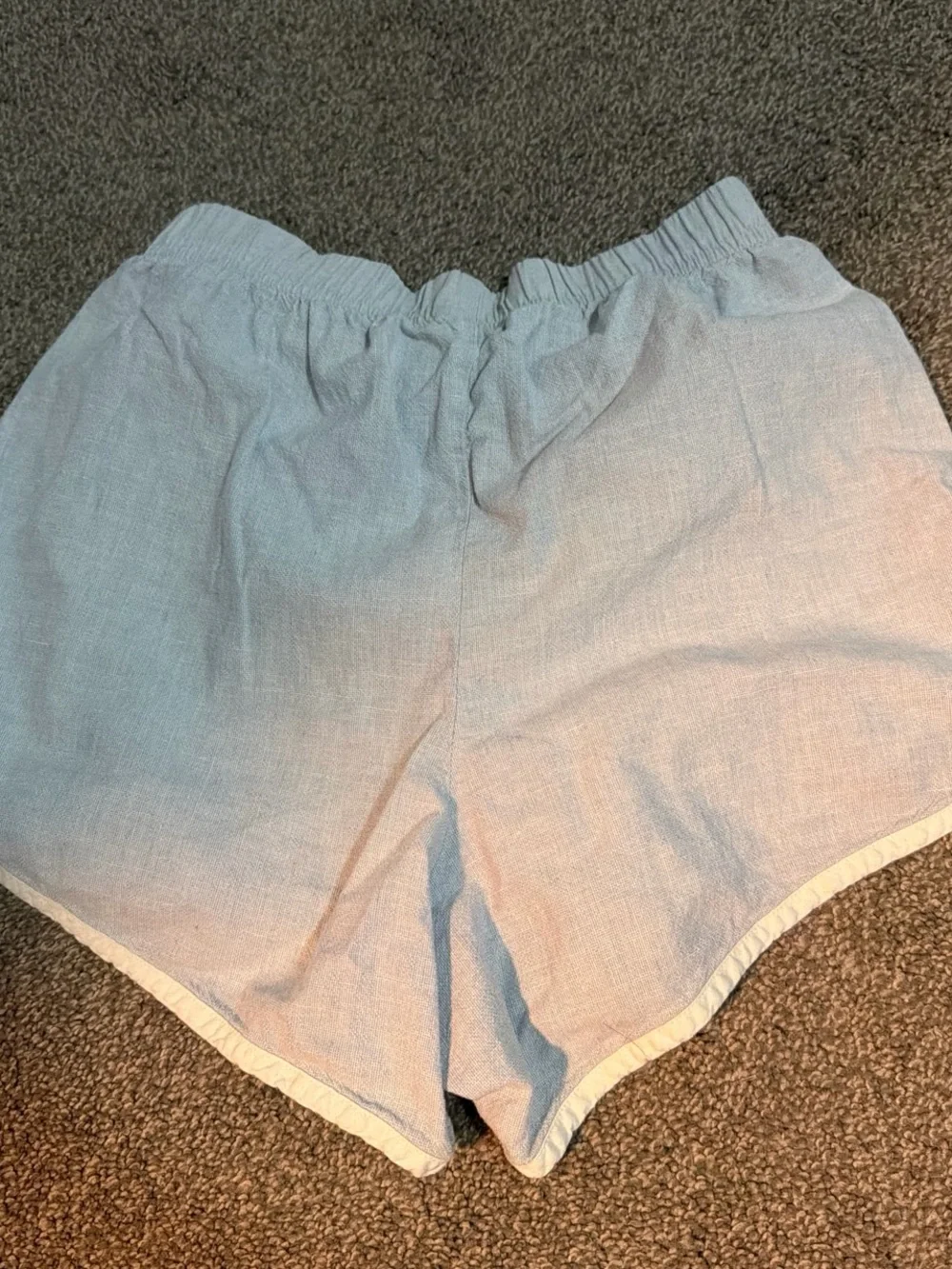 Hollister Light Blue Cotton Lounge Shorts with White Trim